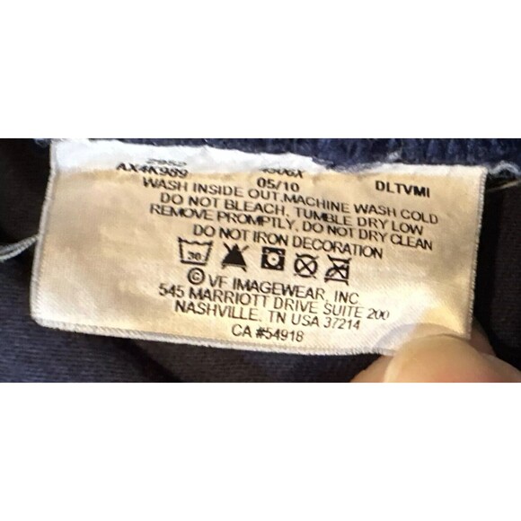 Denver Broncos Tshirt Helmet Logo T Shirt 2010 Blue NFL Football Size Large L - Picture 6 of 15